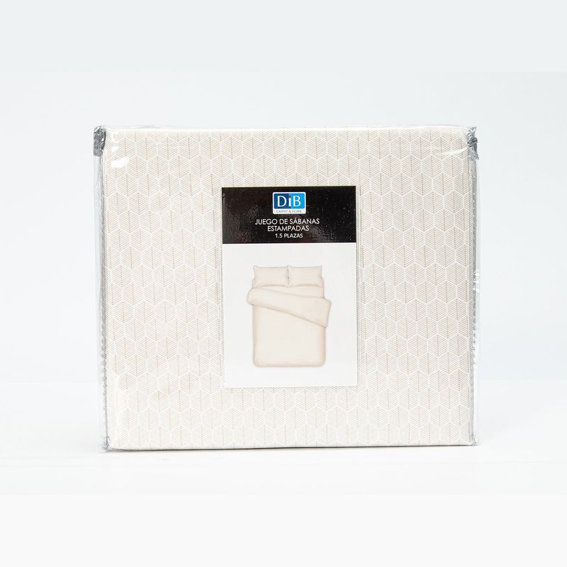 DIB - Sabanas Estampadas 2P Panal Beige