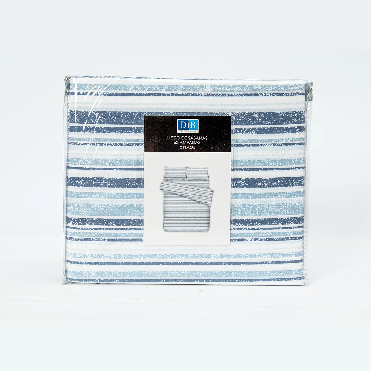 DIB - Sabanas Estampadas 2P Líneas Azul