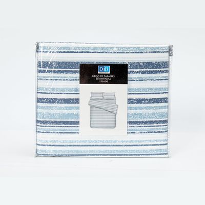 Imagen 2 del producto Sabanas Estampadas 2P Líneas Azul