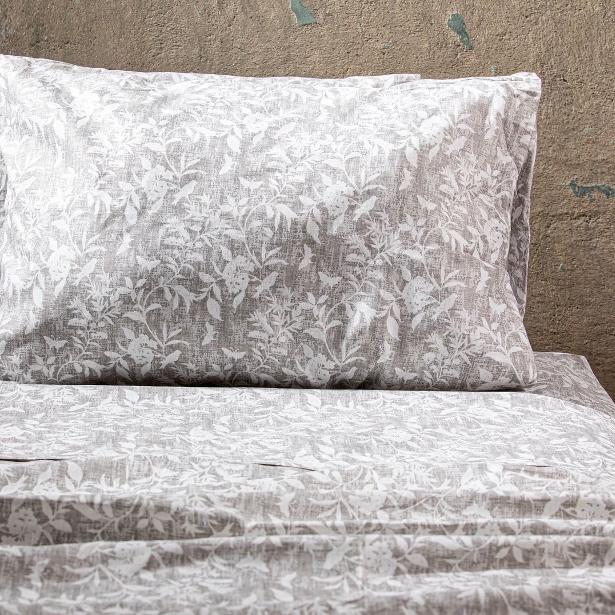 DIB - Sabanas Estampadas 1.5P Flores- Gris