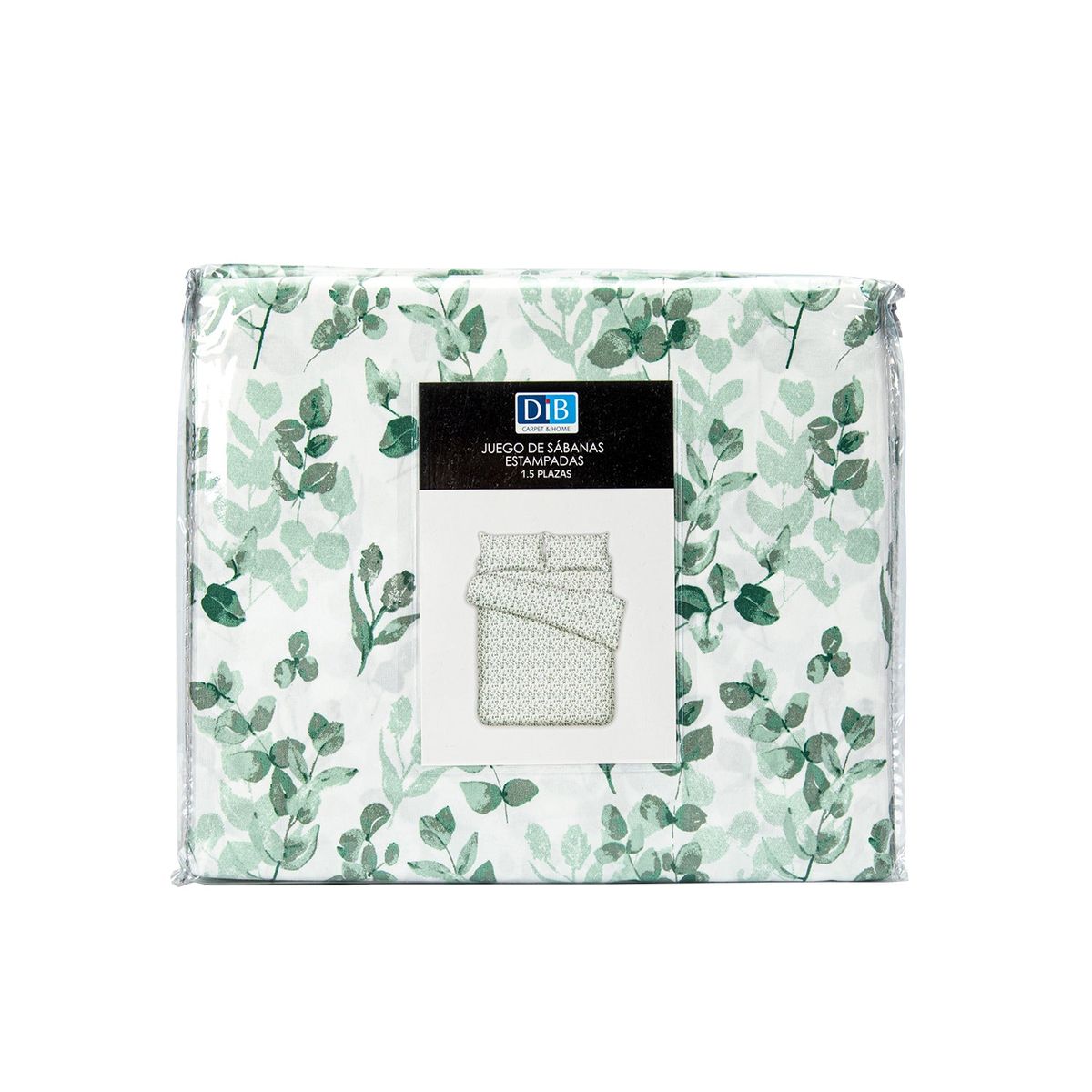 DIB - Sabanas Estampadas 1.5P Hojas Verde
