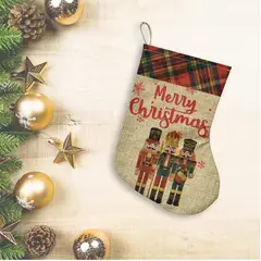 GENERICO - Bota Navidad Arpillera 25 Cm