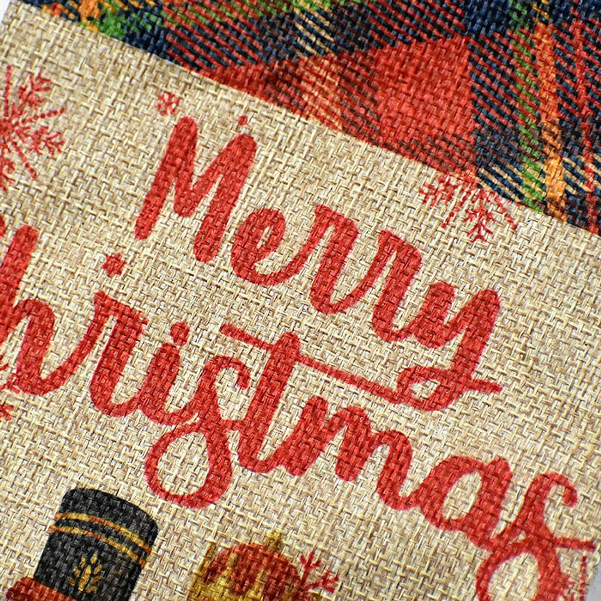 MSA MUEBLES SANTA ANA - 4 Botas Navidad Arpillera 25 Cm Variedades (4 unidades)