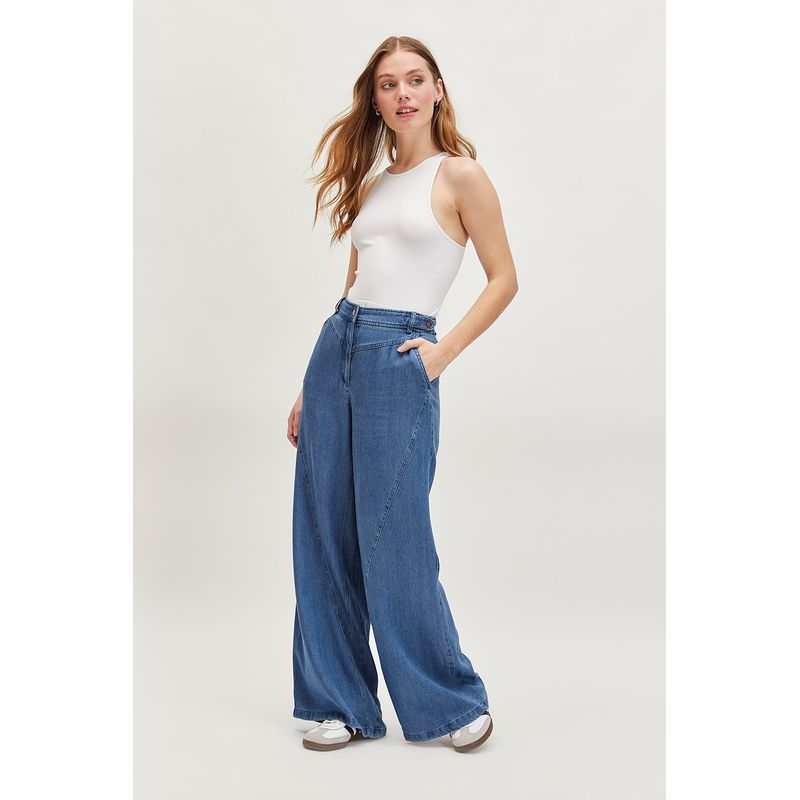 IO - Pantalon Azul Marino Mujer Io