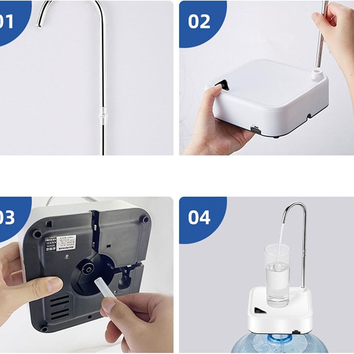 GENERICO - Bomba Dispensador De Agua Electrico Recargable Usb Botellon