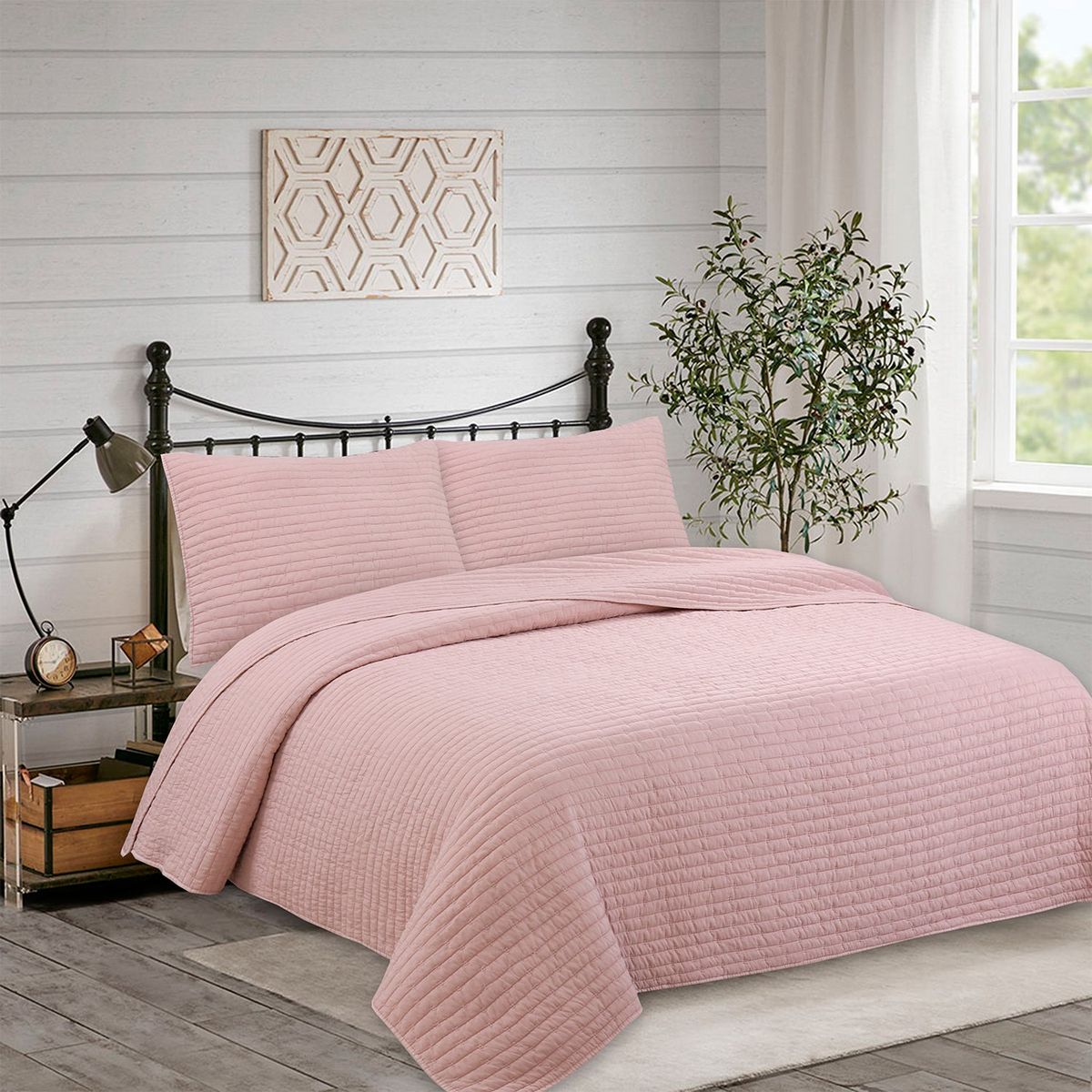 DIB - Quilt Patchwork Formas 2P Rosa