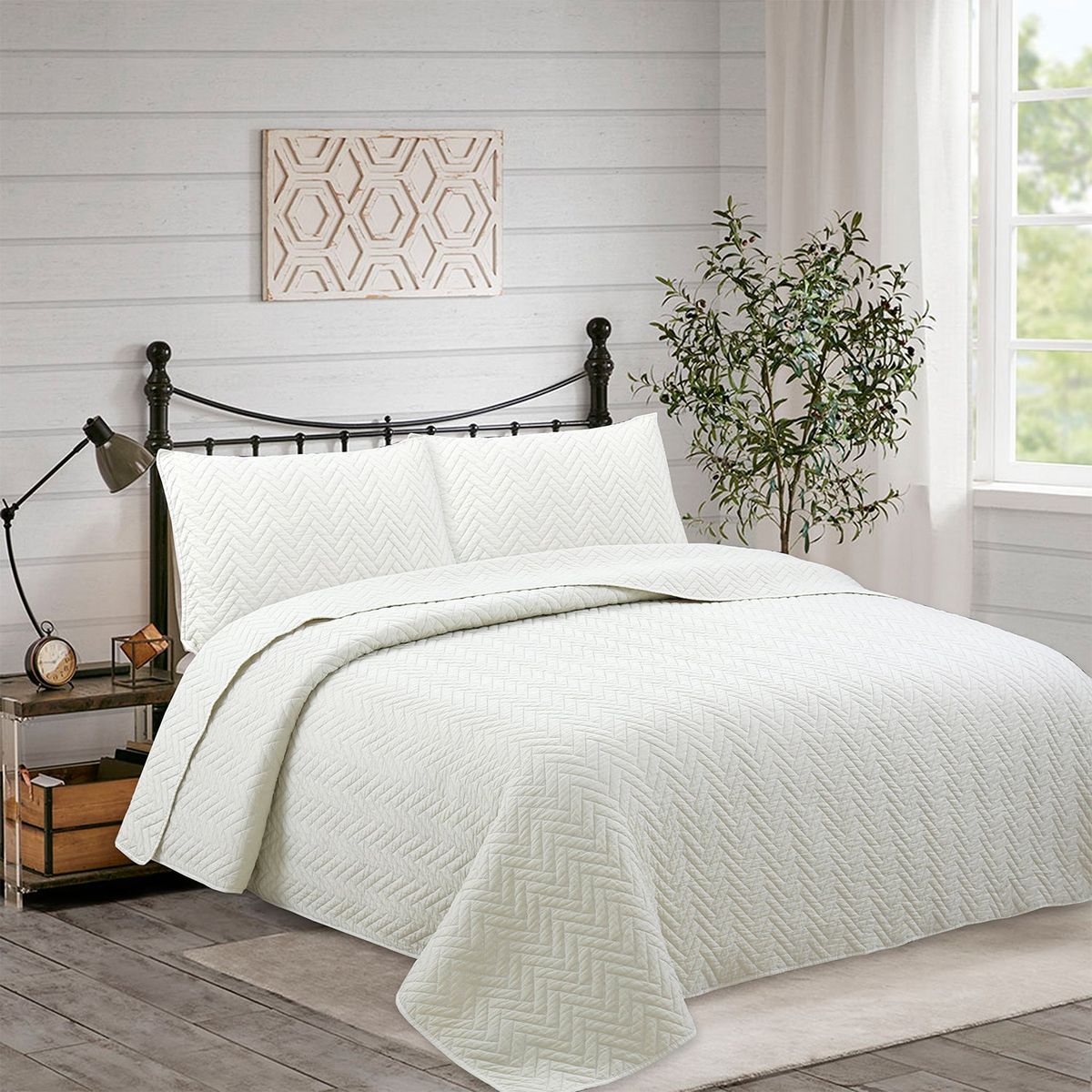 DIB - Quilt Geometric 1.5P Natural