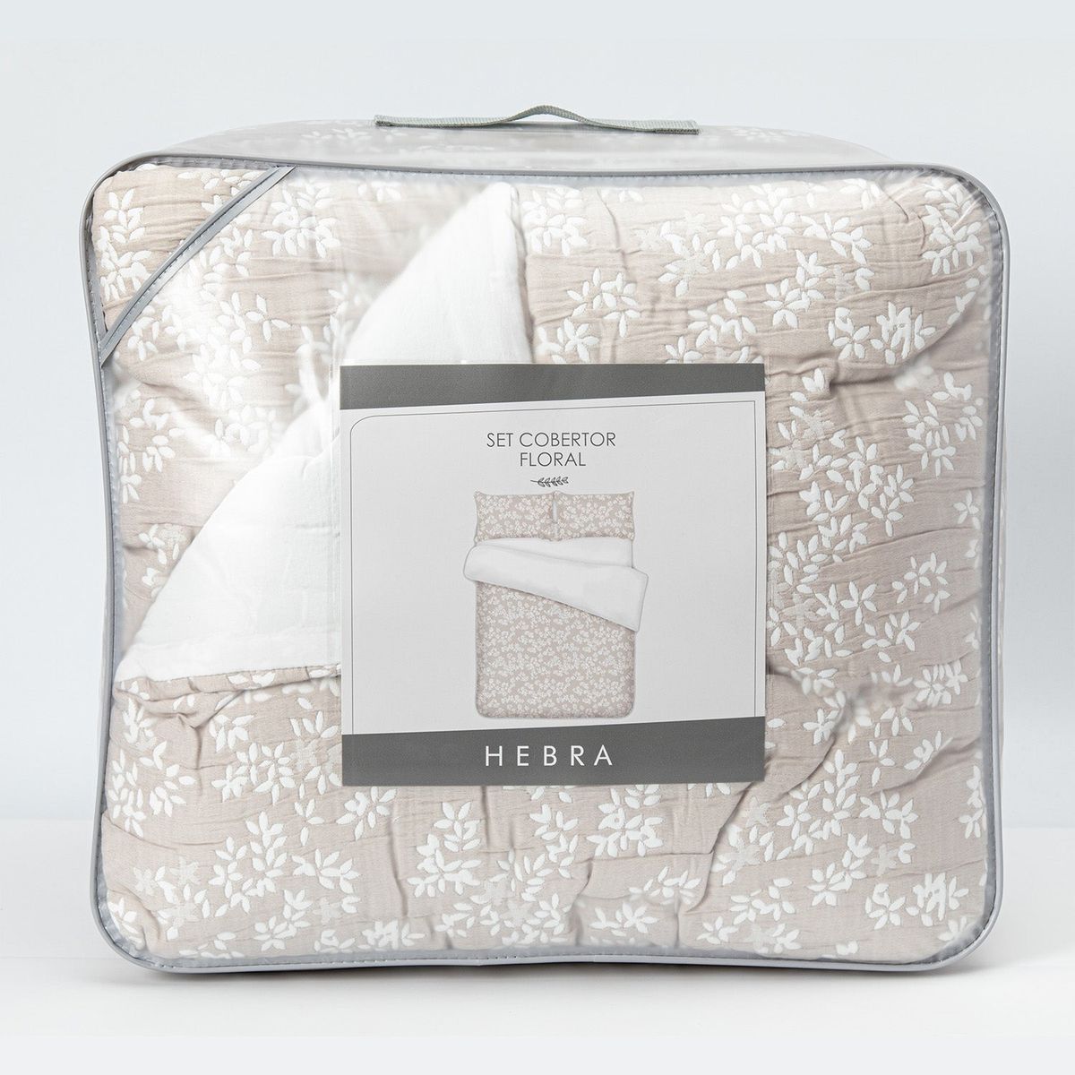 HEBRA - Cobertor Floral King Flores Beige