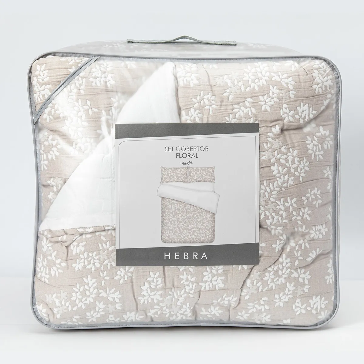 HEBRA - Cobertor Floral 2P Flores Beige