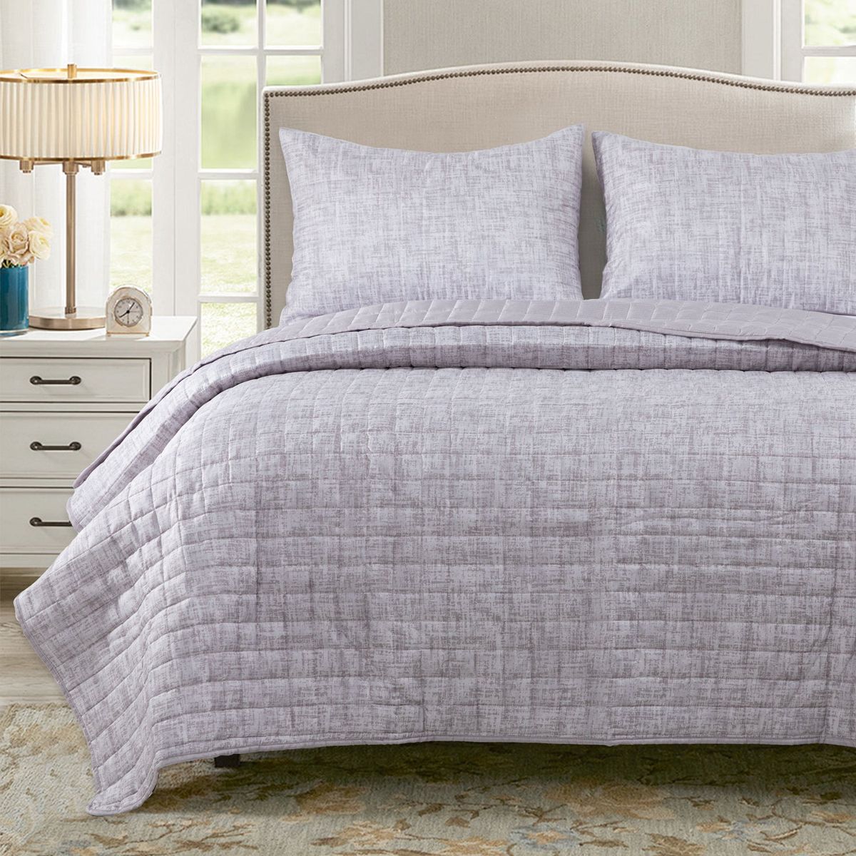 DIB - Quilt Reversible Textura 2P Gris