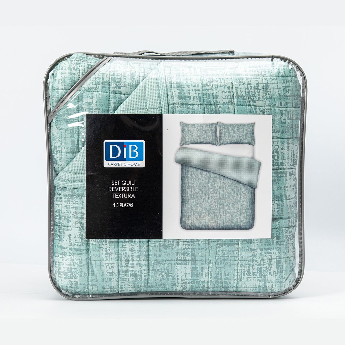 DIB - Quilt Reversible Textura 1.5P Verde