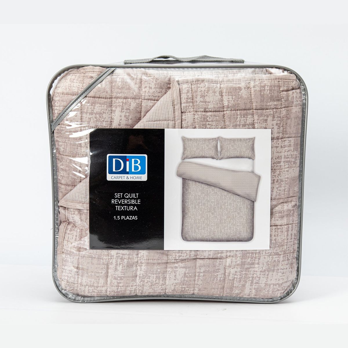 DIB - Quilt Reversible Textura 1.5P Taupe