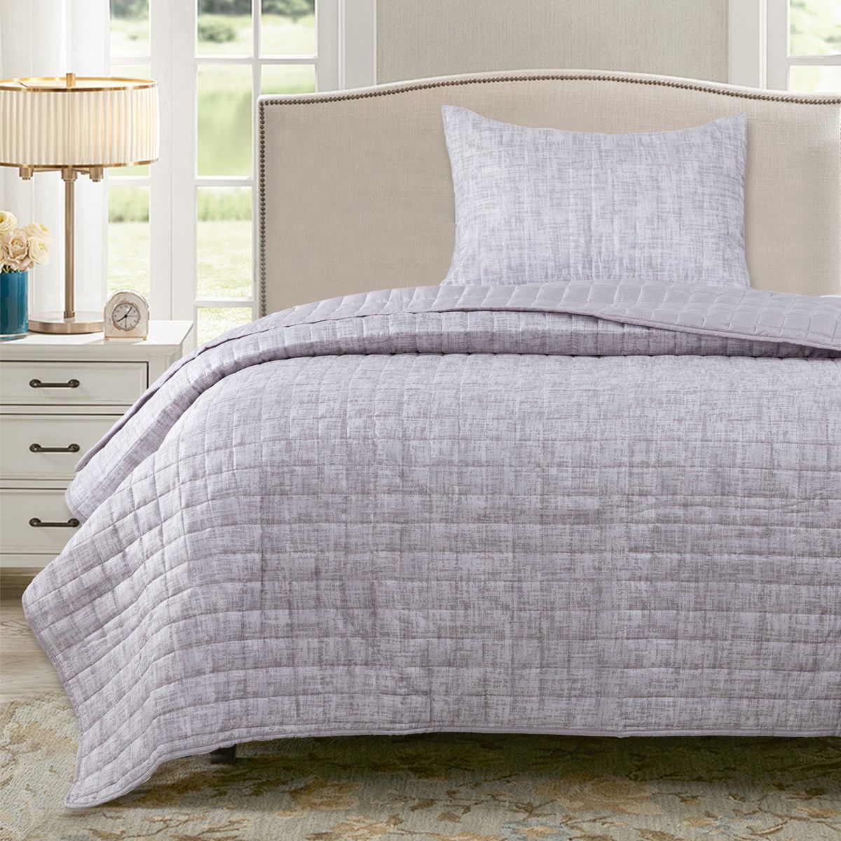 DIB - Quilt Reversible Textura 1.5P Gris