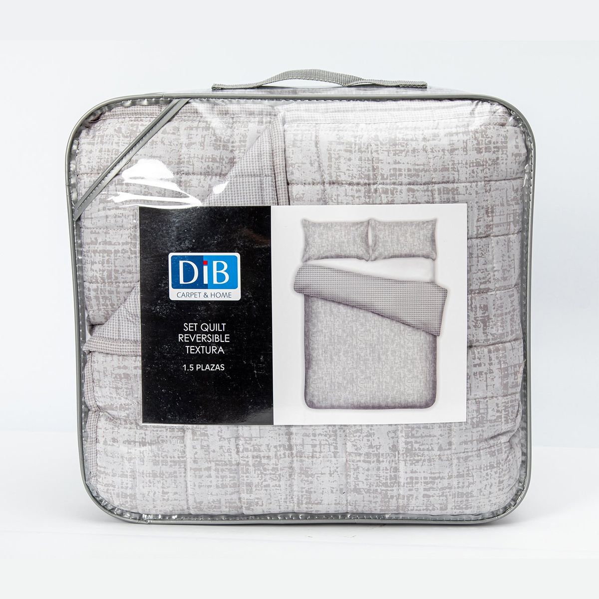 DIB - Quilt Reversible Textura 1.5P Gris