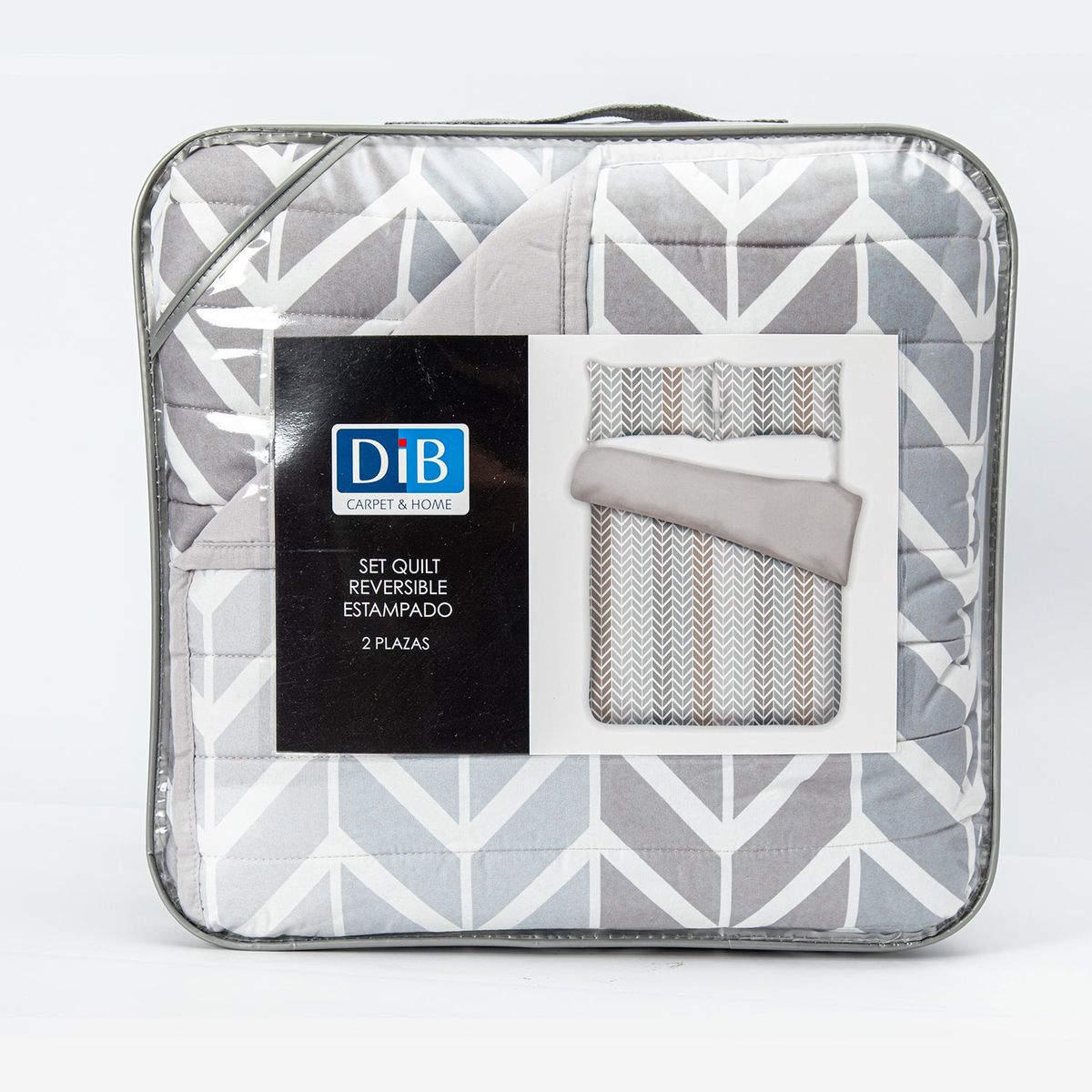 DIB - Quilt Reversible Estam 2P Zigzag Beige