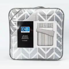 DIB - Quilt Reversible Estam 15P Zigzag Beige