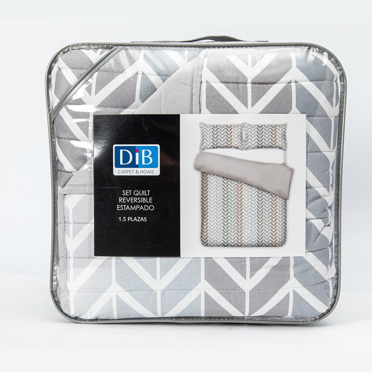 DIB - Quilt Reversible Estam 1.5P Zigzag Beige