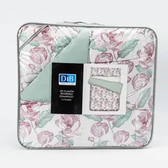 DIB - Plumón Rev Estam 15P Flores Rosa-Beige