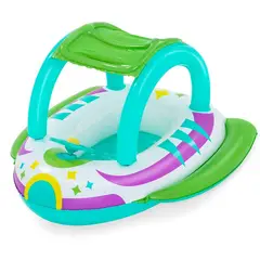 BESTWAY - Flotador inflable con techo 107x112cm Nave Espacial