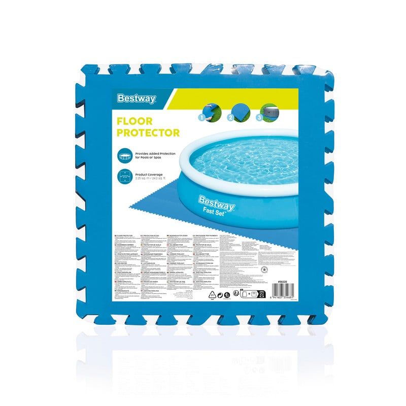 BESTWAY - Cubre piso para piscina 8 unidades 50x50x1cm Bestway