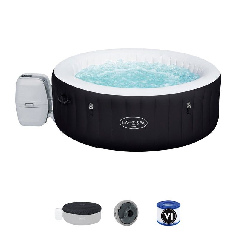 BESTWAY - Spa Miami airjet 4 personas negro Bestway