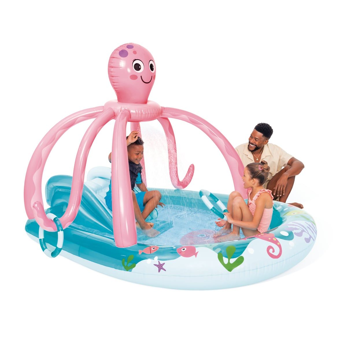INTEX - Piscina Centro de Juegos con Aspersor INTEX Friendly Octopus