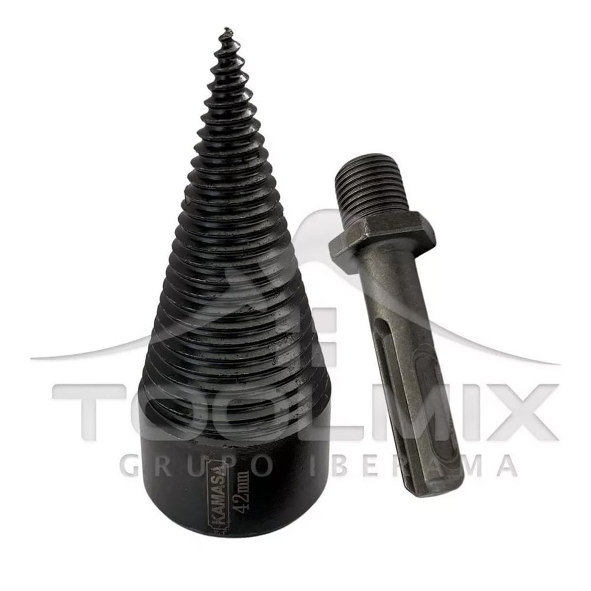 KAMASA - Broca Cónica Para Astillar O Partir Madera Y Leña 42mm
