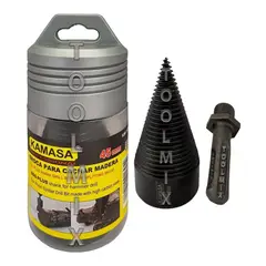 KAMASA - Broca Cónica Para Astillar O Partir Madera Y Leña 45mm