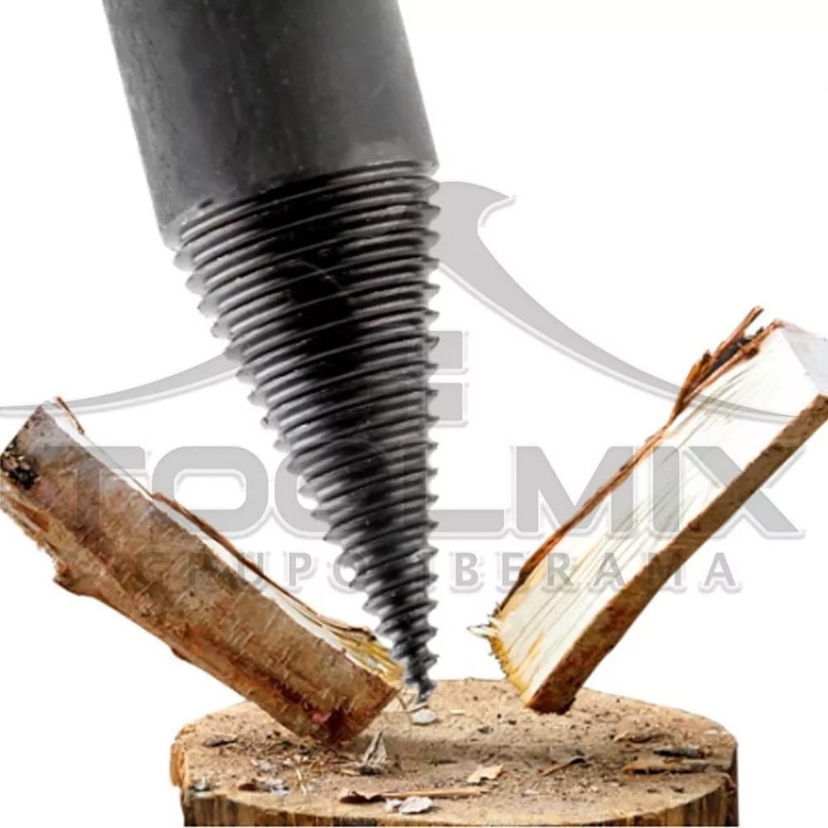 KAMASA - Broca Cónica Para Astillar O Partir Madera Y Leña 45mm