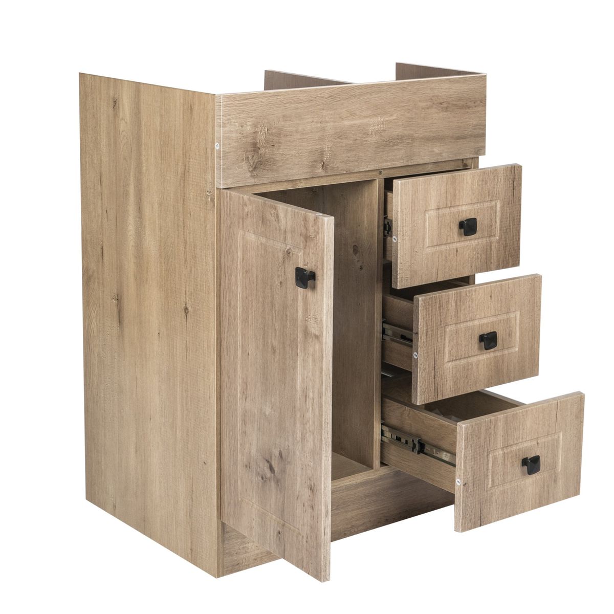 DOMSA - Mueble Vanitorio Domsa B60PHN-WOOD SIN CUBIERTA 58x80x45cm