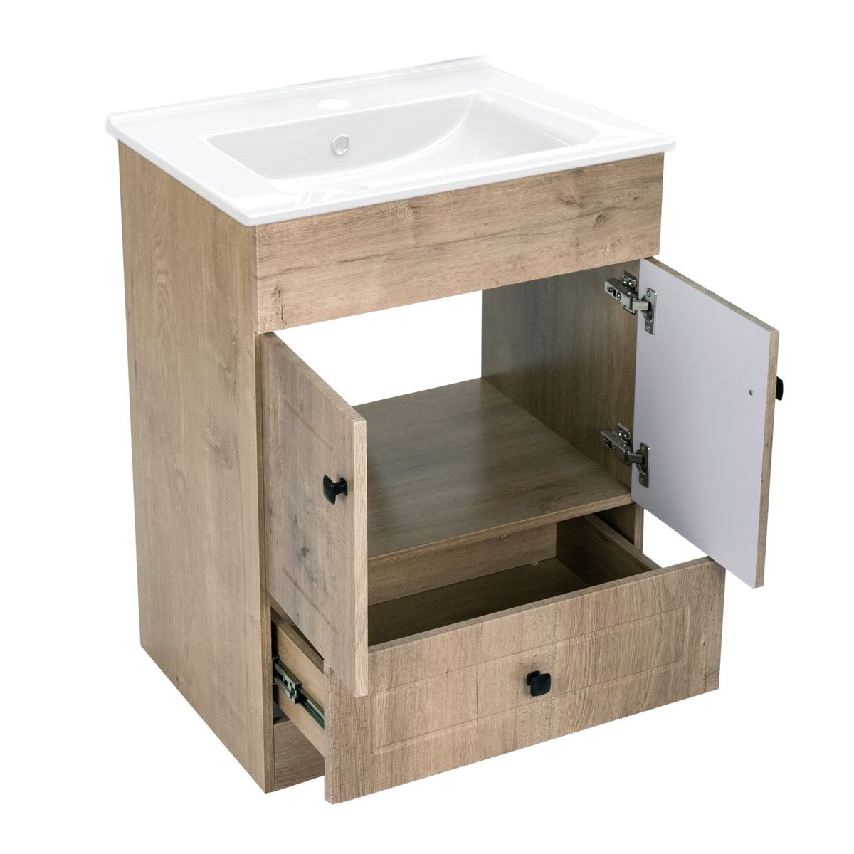 DOMSA - Kit Mueble Vanitorio Domsa B60PH-WOOD P 60x80x47cm