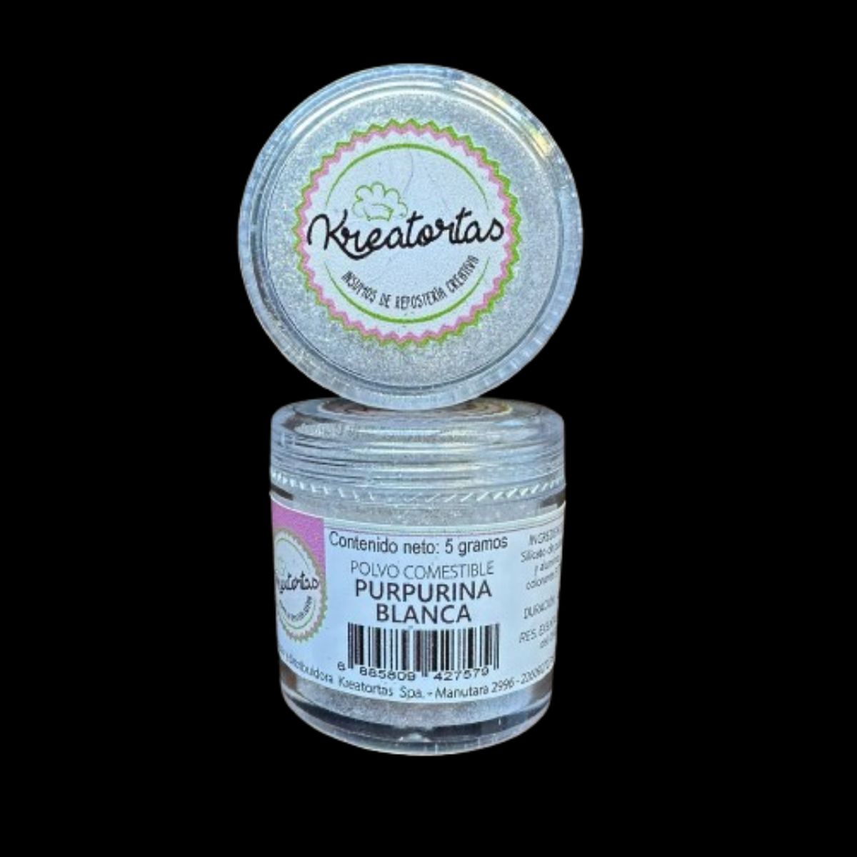 GENERICO - Purpurina Brillo Blanco Comestible Kreatortas 5g