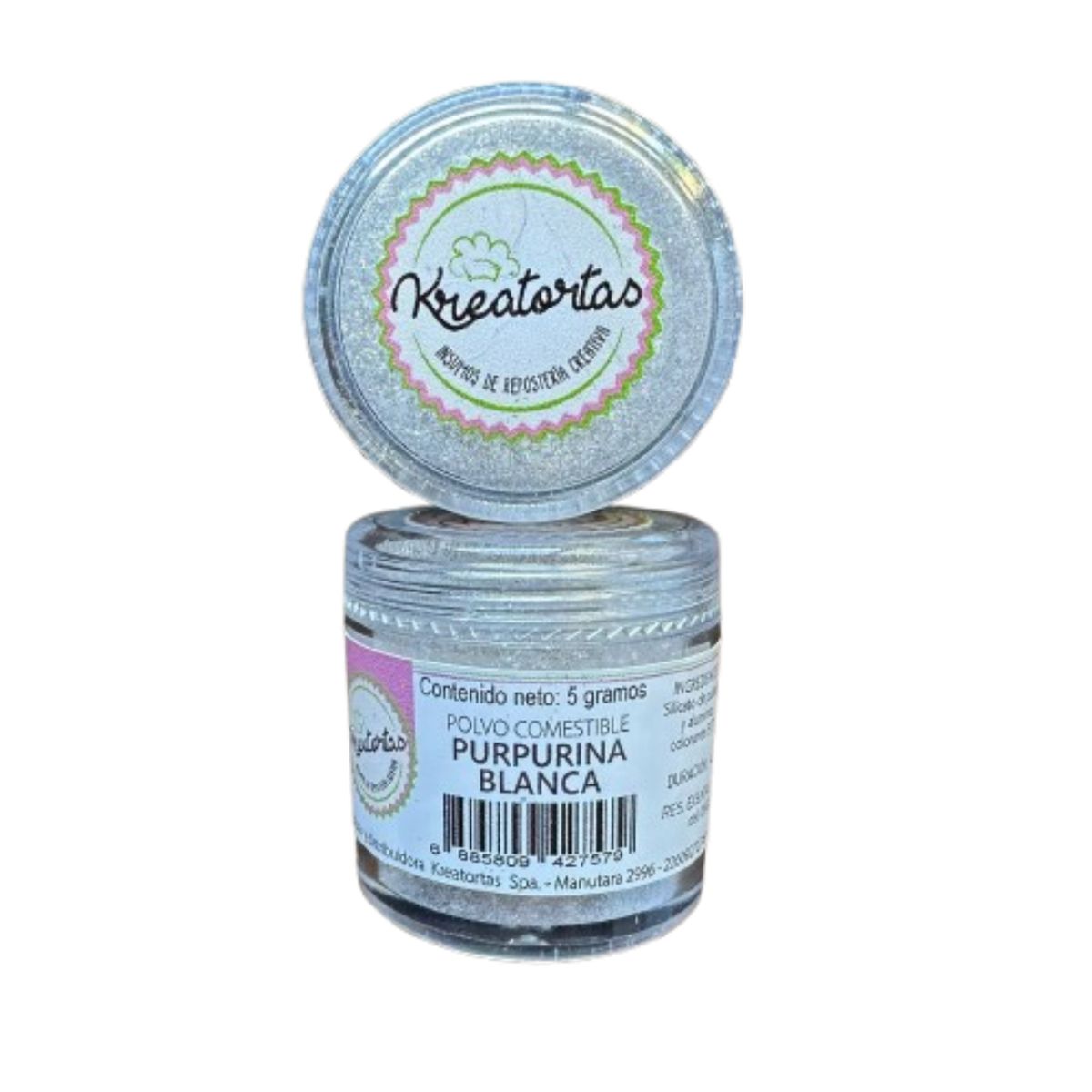GENERICO - Purpurina Brillo Blanco Comestible Kreatortas 5g