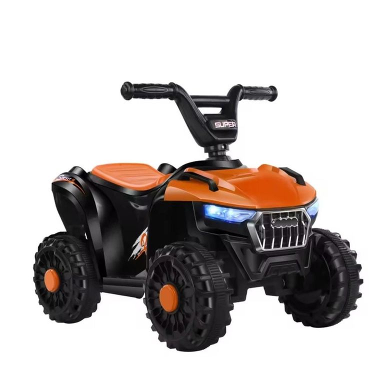Cuatrimoto Auto Electrico Nino Bateria Luz Y Sonido Naranja Naranja