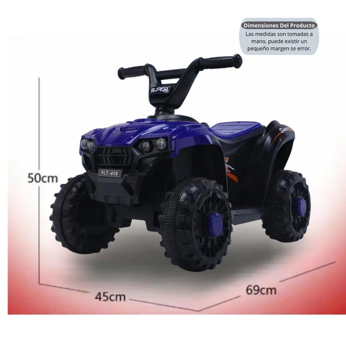 AUCKLAND OUTDOOR - Cuatrimoto Auto Electrico Infantil Luz Sonido Bateria Blue