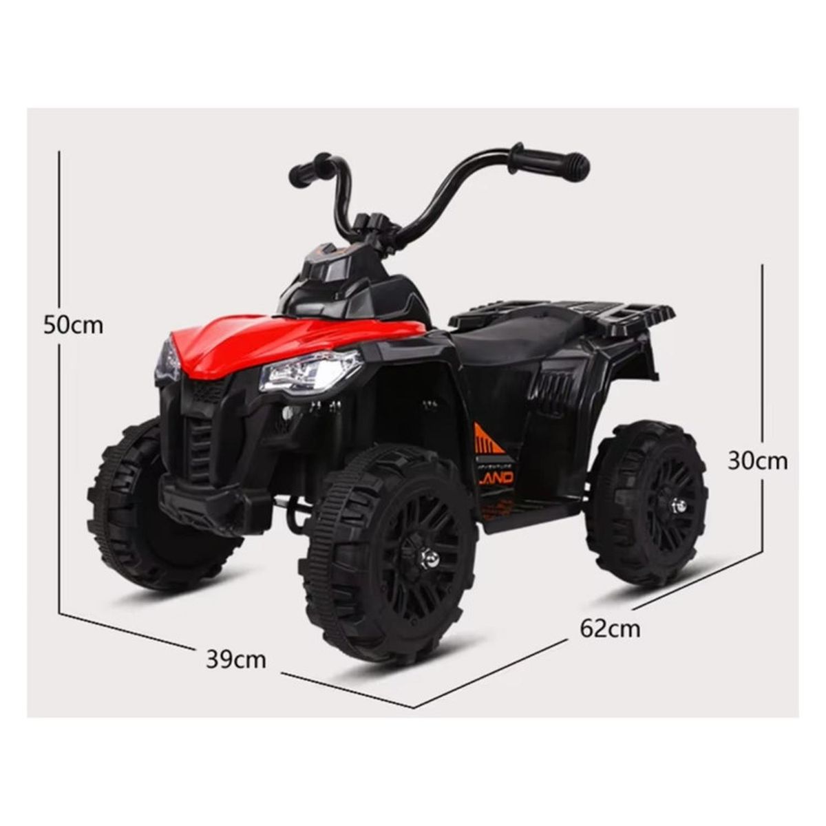AUCKLAND OUTDOOR - Cuatrimoto Auto Electrico Bateria Infantil Luz Sonido Roja