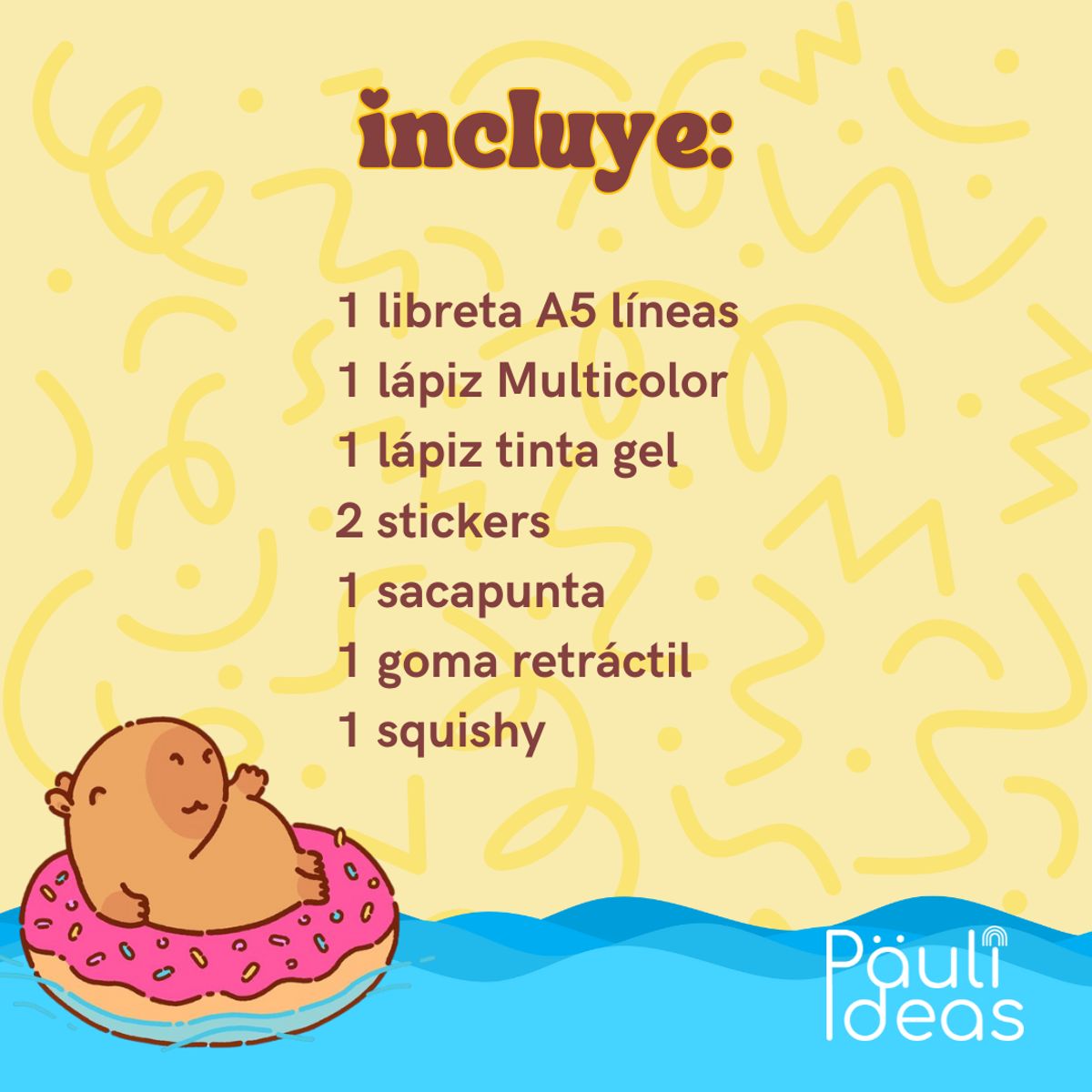 GENERICO - Papelería Capibara Box Medium Capybara Kawaii