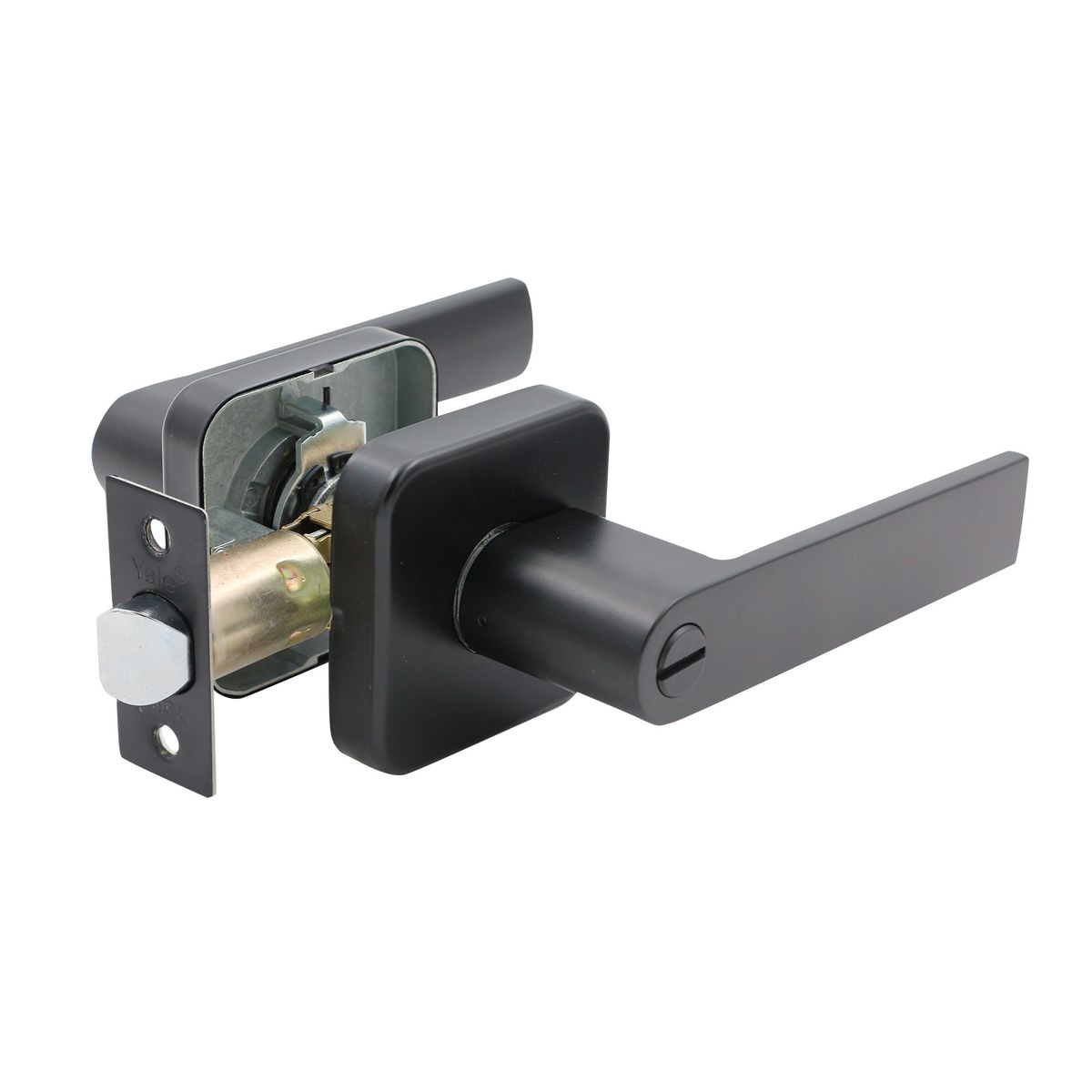 YALE - Cerradura Tubular Yale Bari Baño Negro