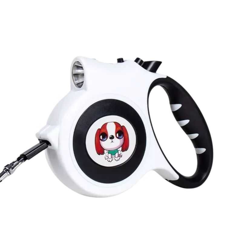 IMPORTCLICK - Correa Mascota Perro Retráctil Automática 5 M Linterna Led Blanco IMPORTCLICK