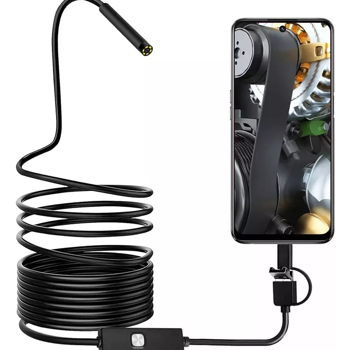 GENERICO - Mini Camara Endoscopica Androidwinmac Inspección 5mt Usb