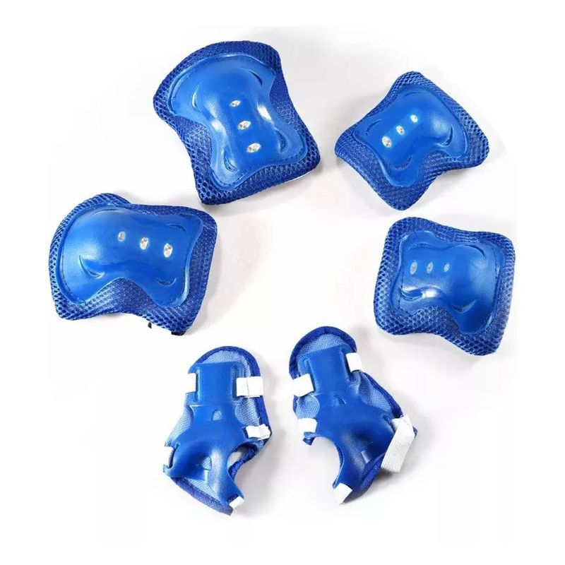 GENERICO - Set Protecciones Niños Rodillera Codera Muñequera Color Azul
