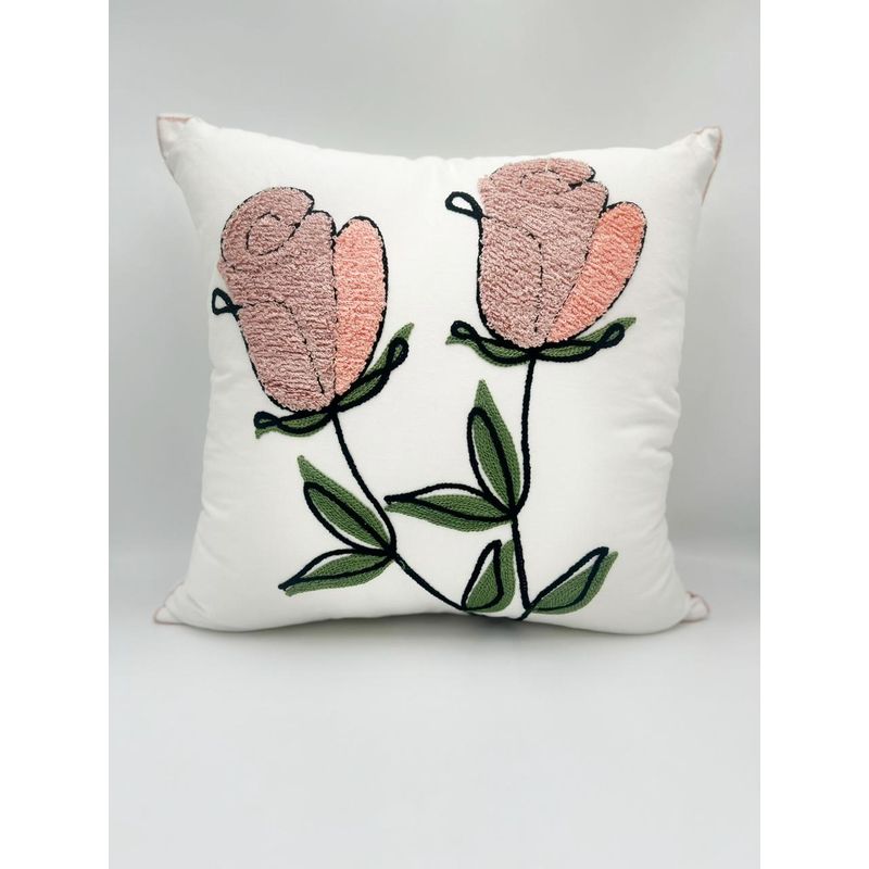 GENERICO - Fundas para Cojines Bordados (02 Unidades), Medidas 45 x 45 cm. TL03
