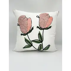 GENERICO - Fundas para Cojines Bordados (02 Unidades), Medidas 45 x 45 cm. TL03