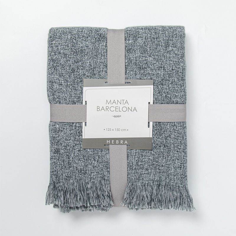 HEBRA - Manta Barcelona 125X150 Gris