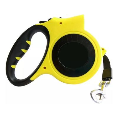 Imagen 2 del producto Correa Mascota Perro Retráctil Automática 5 M Linterna LED Amarillo