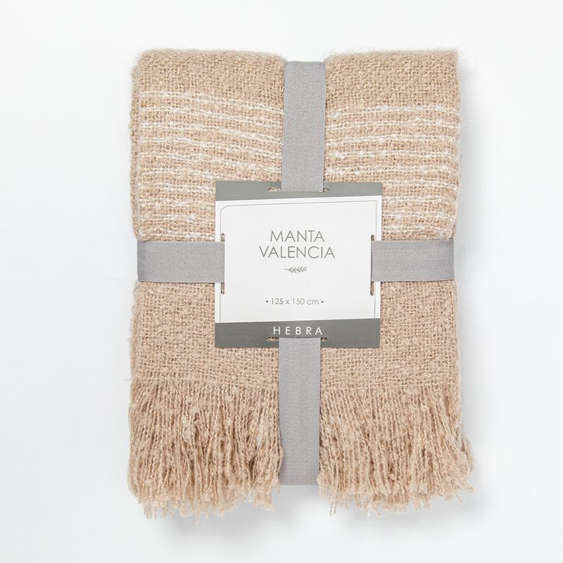 HEBRA - Manta Valencia 125X150 Beige