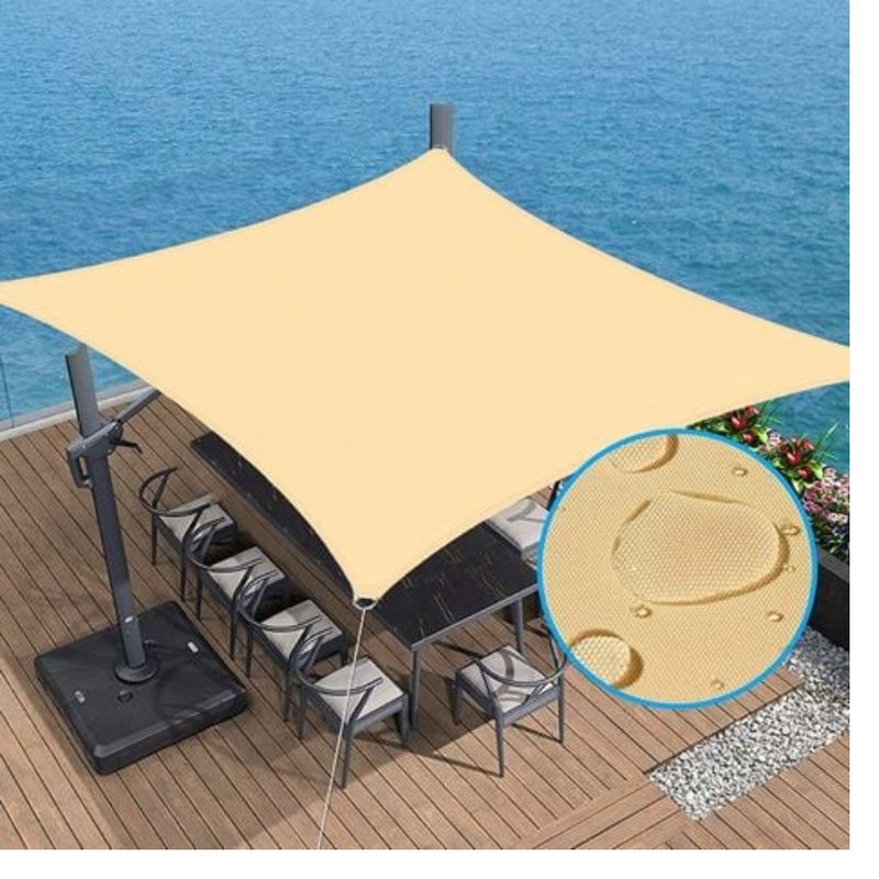 GENERICO - Carpa Lona Vela Sombra Rectangular 4 X6 Mts