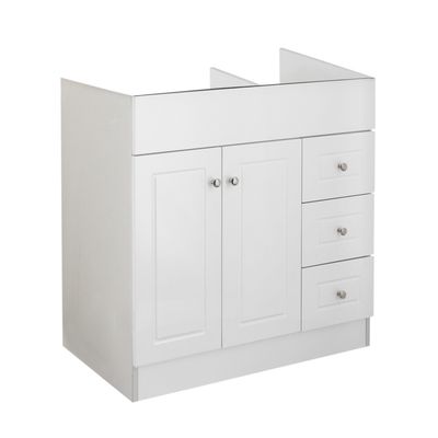 Imagen 2 del producto Mueble Vanitorio B80PHD BLANCO SIN CUBIERTA 78x80x45cm