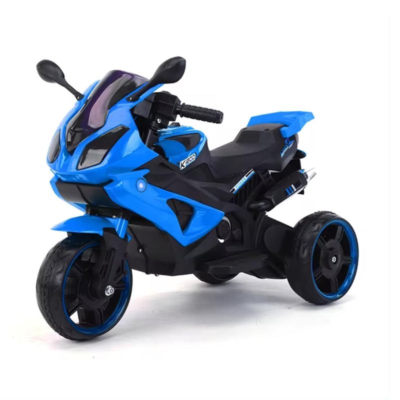 AUCKLAND OUTDOOR - Moto Electrica Auto Juguete Antivuelco Niños Luz Sonido Azul