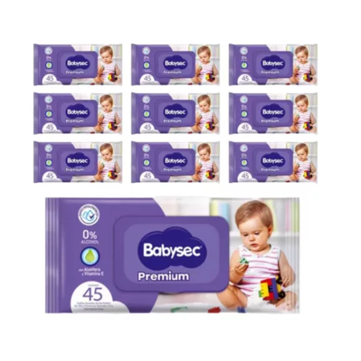 BABYSEC - Toallitas Húmedas Babysec Premium 10 Paq 45 und